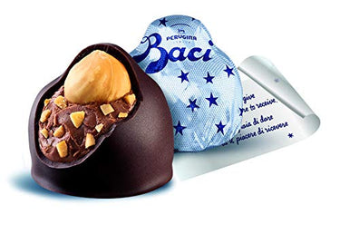 Baci Original Dark | Fine Dark Chocolate Truffle with Hazelnuts | 4.4oz each Bag - Pack of 4